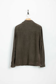 Perforated Suede Over Shirt